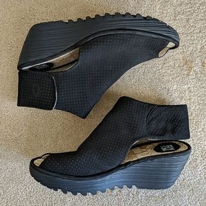 Fly London perforated wedge sandals